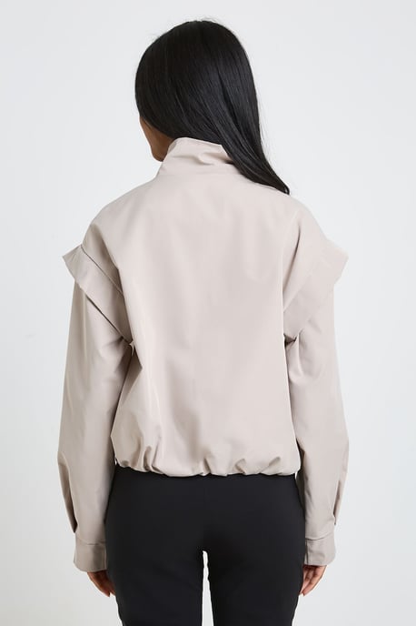 Shoulder Detail Funnel Neck Jacket - Image 2