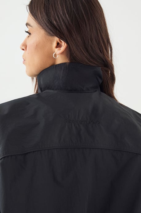 DSGN Studio Nylon Zip Through Funnel Neck Track Jacket - Image 4