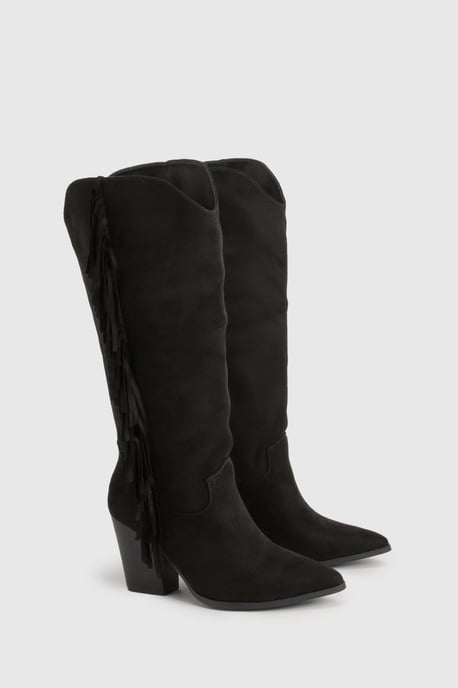 Wide Fit Fringe Cowboy Boots - Image 2