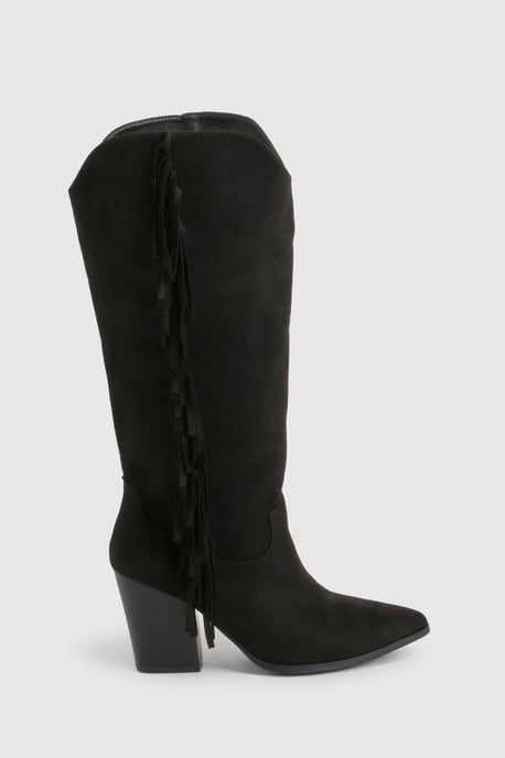 Wide Fit Fringe Cowboy Boots - Image 3