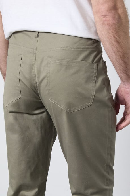 Khaki Smart Cotton Textured Slim Fit Jeans - Image 4