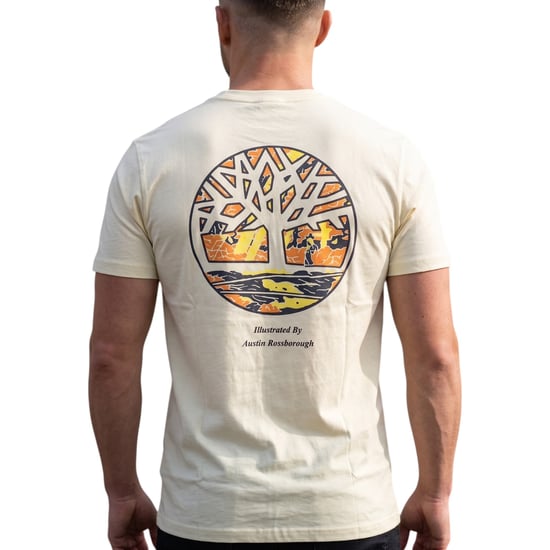 Timberland Mens T Shirts Illustrated Tree Logo Crew Neck Pullover Summer Top New - Image 2