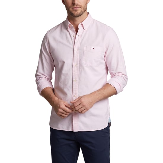 TOMMY HILFIGER Mens Shirts Regular Fit Oxford Long Sleeve Casual Cotton Formal - Image 1