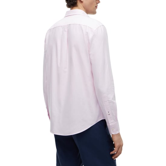 Tommy Hilfiger Mens Oxford Shirts Ithaca Stripe Regular Long Sleeve Cotton Shirt - Image 2