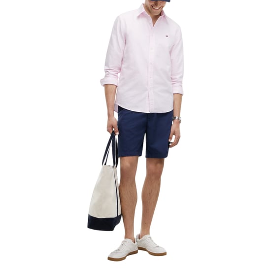 Tommy Hilfiger Mens Oxford Shirts Ithaca Stripe Regular Long Sleeve Cotton Shirt - Image 3