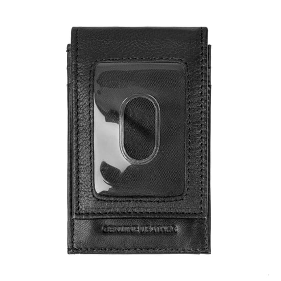 Men’s Genuine Leather RFID Card Holder, Black Slim Wallet with ID Window - Image 6