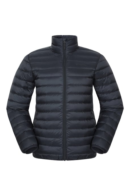 'Featherweight' Men's Down Jacket Water Resistant Puffer Full Zip Winter Coat Black - Image 5
