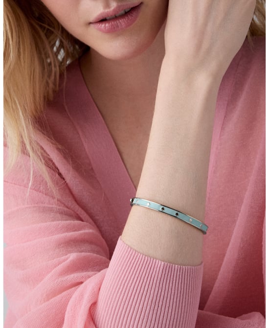 Spot The Spade Enamel Hinged Bangle - Image 2