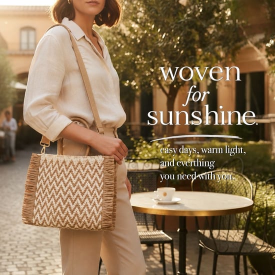 Womens Summer Bag, Eco Beach Bag, Large Paper Woven hand Bag with Raffia Fringe in Navy - Image 2