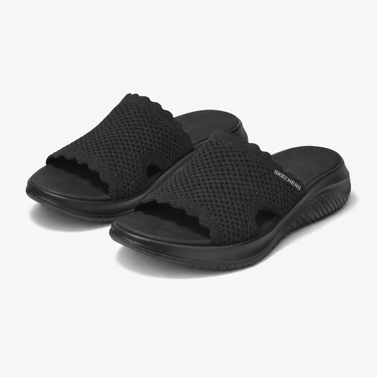 Skechers Ultra Flex 3.0 Sandal-bring I Womens Sliders Black - Image 3