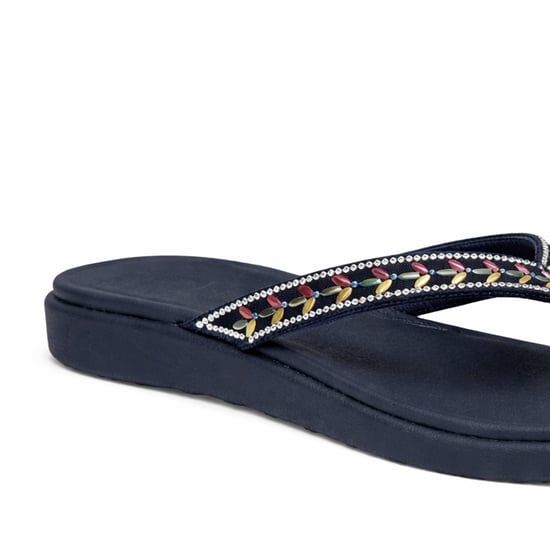 Skechers Meditation Luxe - Classic Rom Womens Toe-post Sandals Navy/multi - Image 4