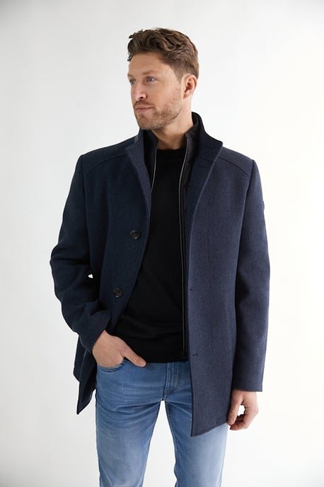 Wooddown wool coat - Navy - Image 5