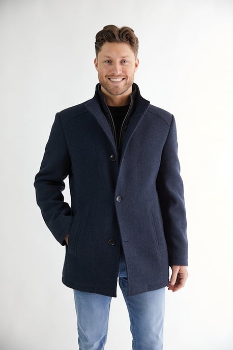 Wooddown wool coat - Navy - Image 6