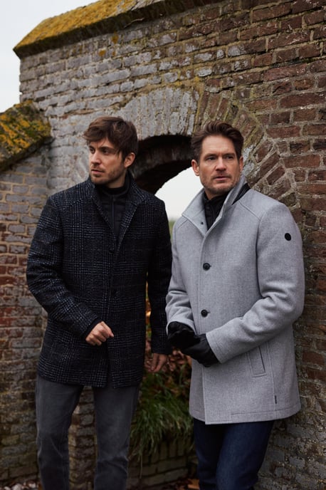 Wooddown wool coat - Light Grey - Image 3