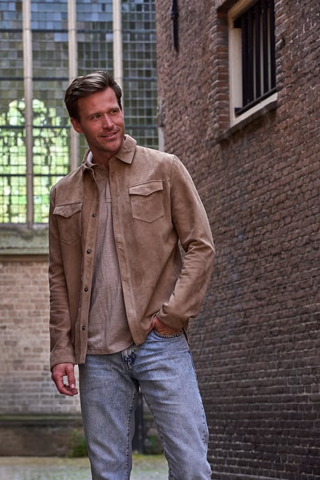 Shadow-Rider Suéde Shirt - Dark Beige - Image 3