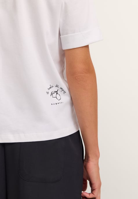 Bugatti Damen T-shirt met moderne pasvorm van katoen - Image 4
