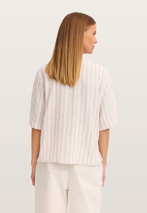 Bugatti Damen Blouse met korte mouwen, gestreept, met overhemdkraag - Image 2