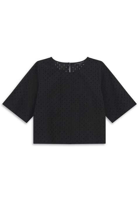 Bugatti Damen Blouse met korte mouwen, modern model met gaatjespatroon - Image 3