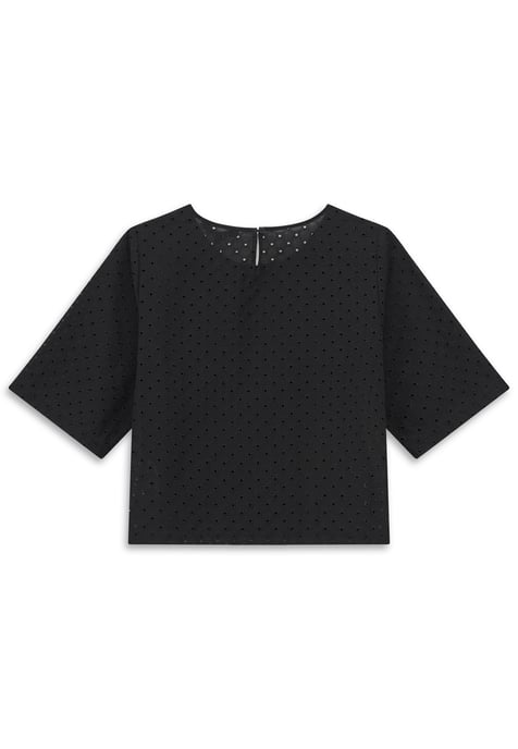 Bugatti Damen Blouse met korte mouwen, modern model met gaatjespatroon - Image 5