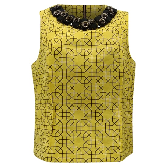 Marni Embellished Top in Yellow Wool - Image 1