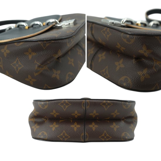 Louis Vuitton stoffen schoudertas met ketting. - Image 4