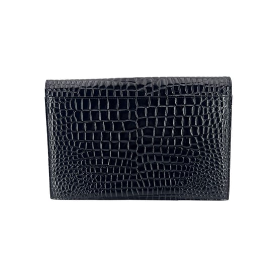 Vintage leren clutch van Yves Saint Laurent met reliëf - Image 3
