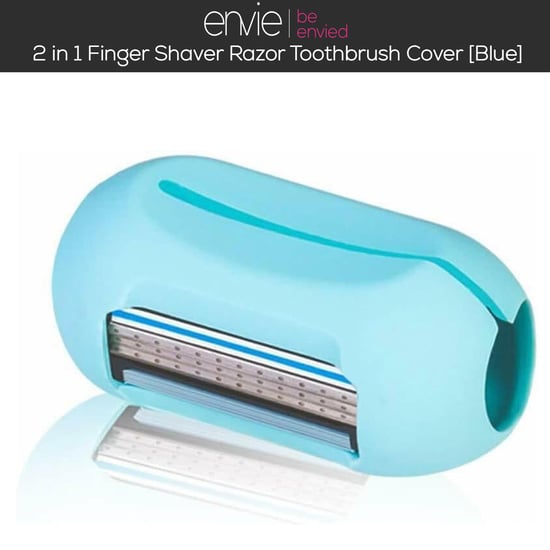 Envie 2 in 1 Finger Shaver Mini Razor Blue Travel Portable Safety Cover Compact - Image 2