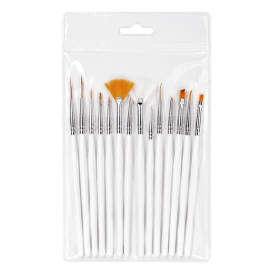Nail Art Brush Set 15pc Gel Acrylic Polish Design Painting Drawing Pen Pack - Image 2