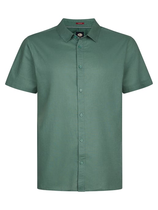 Petrol Industries - Heren Plus Size Effen overhemd met korte mouwen Baja1000 - Groen - Image 1