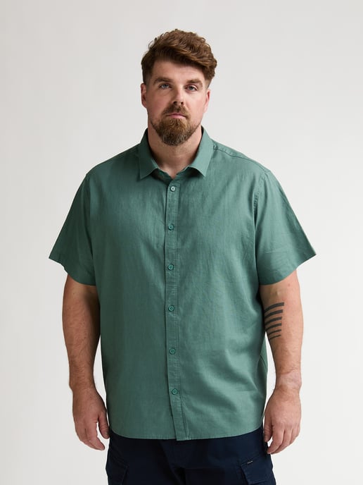 Petrol Industries - Heren Plus Size Effen overhemd met korte mouwen Baja1000 - Groen - Image 3