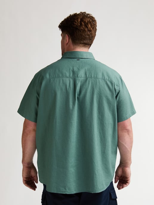 Petrol Industries - Heren Plus Size Effen overhemd met korte mouwen Baja1000 - Groen - Image 4