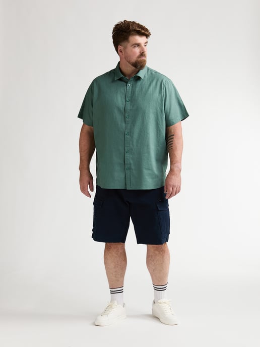 Petrol Industries - Heren Plus Size Effen overhemd met korte mouwen Baja1000 - Groen - Image 5
