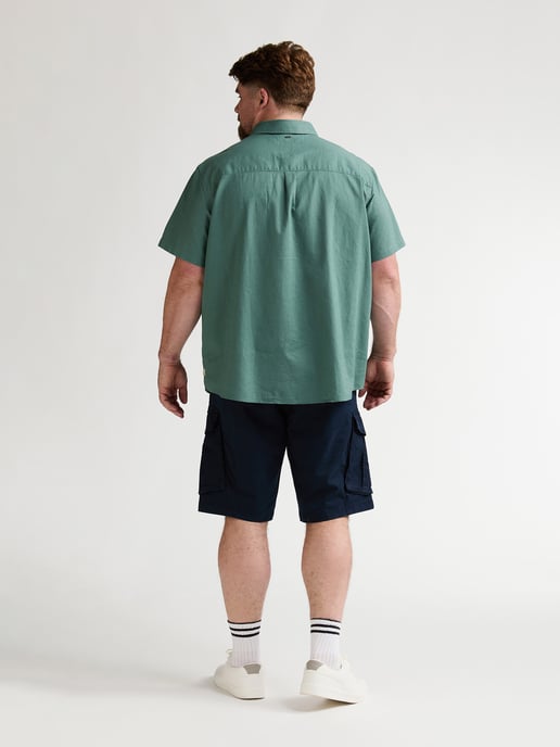 Petrol Industries - Heren Plus Size Effen overhemd met korte mouwen Baja1000 - Groen - Image 6