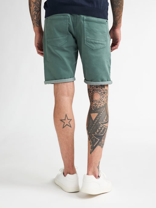 Petrol Industries - Heren Jackson Gekleurde Denim Short Coconut - Groen - Image 4
