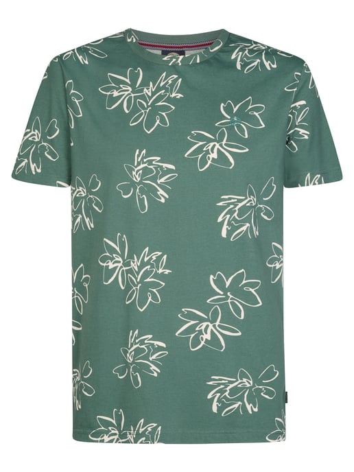 Petrol Industries - Heren T-shirt met all-over print Grafito - Groen - Image 1