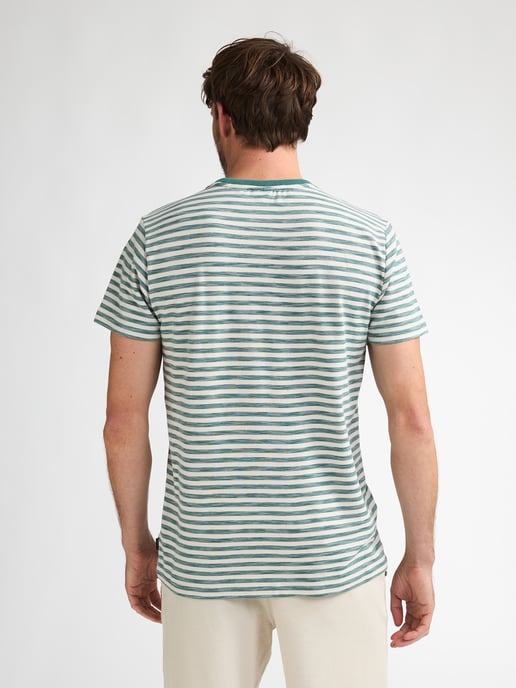 Petrol Industries - Heren Gestreept T-shirt Ceniza - Groen - Image 4