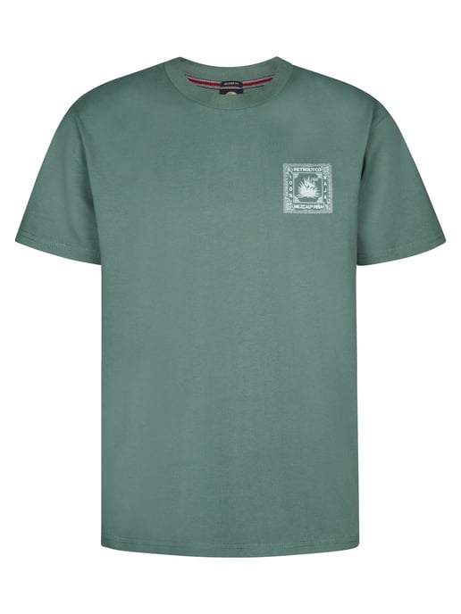 Petrol Industries - Heren T-shirt met rugprint Calor - Groen - Image 1