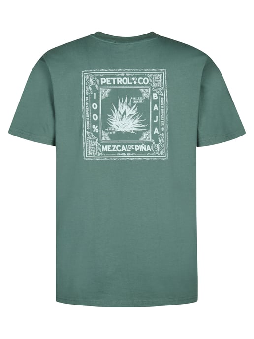 Petrol Industries - Heren T-shirt met rugprint Calor - Groen - Image 2