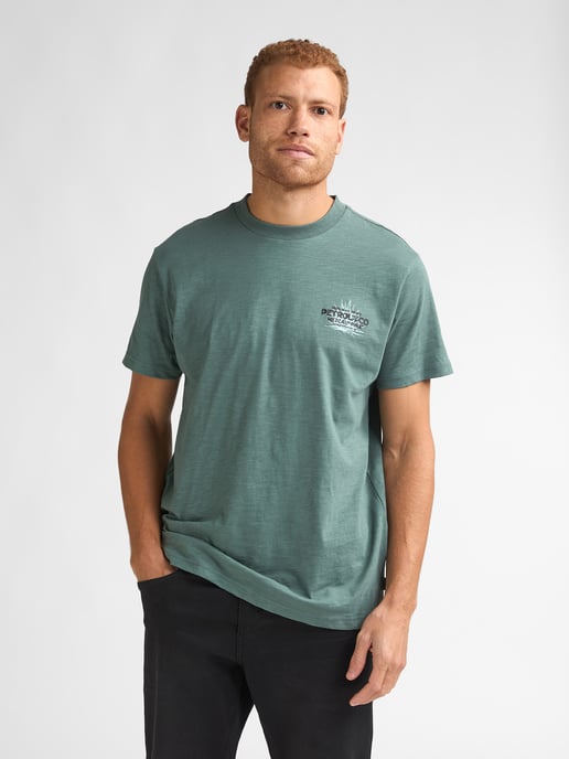 Petrol Industries - Heren T-shirt met rugprint FuegoSur - Groen - Image 3