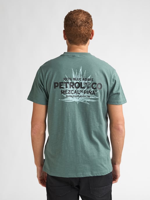 Petrol Industries - Heren T-shirt met rugprint FuegoSur - Groen - Image 4