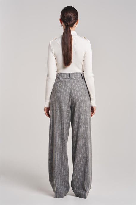 BENU White Women's Merino Wool Turtleneck - Image 2