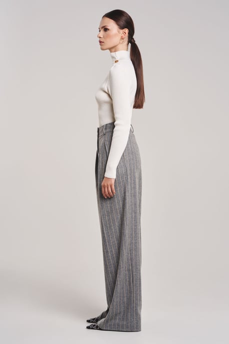 BENU White Women's Merino Wool Turtleneck - Image 3