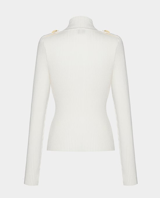 BENU White Women's Merino Wool Turtleneck - Image 5