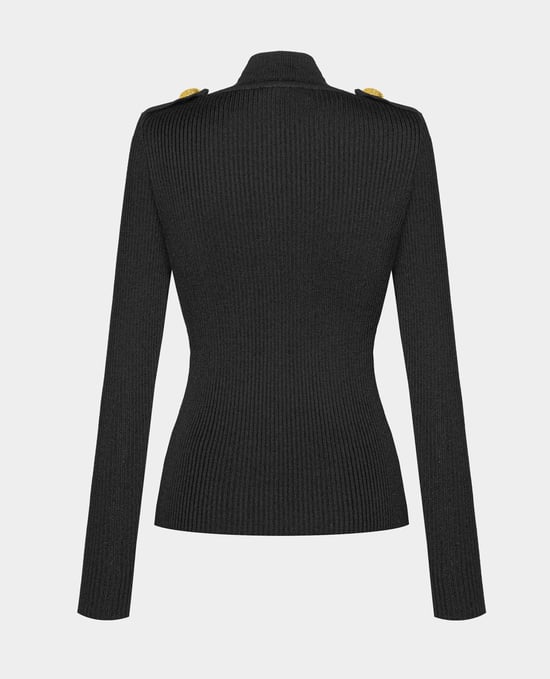 BENU Svart Dam Merino Wool Polotröja - Image 4