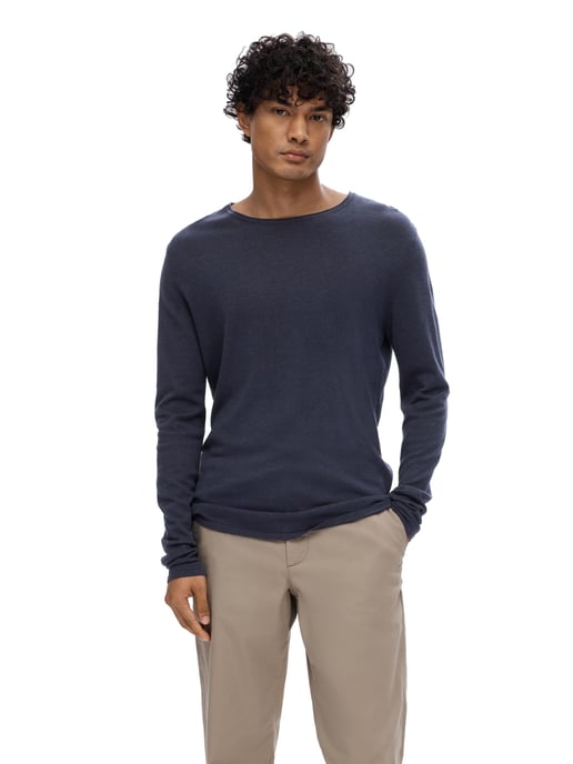 Selected Tröjor Rocks Knit Crew Neck Mörk Safirblå - Image 4
