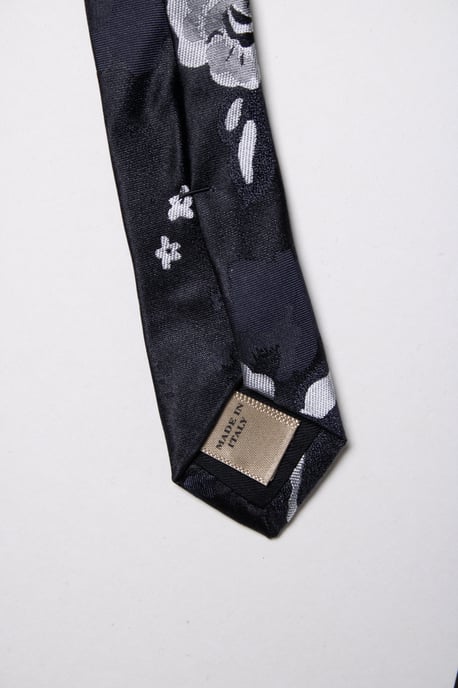 Burberry, blommönstrad slips i svart - Image 4