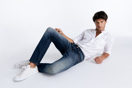 Lance jeans met middelhoge taille, normale lengte en 5 zakken, donkerblauw - Image 5