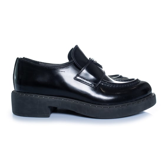 Prada, black high shine leather loafers - Image 6