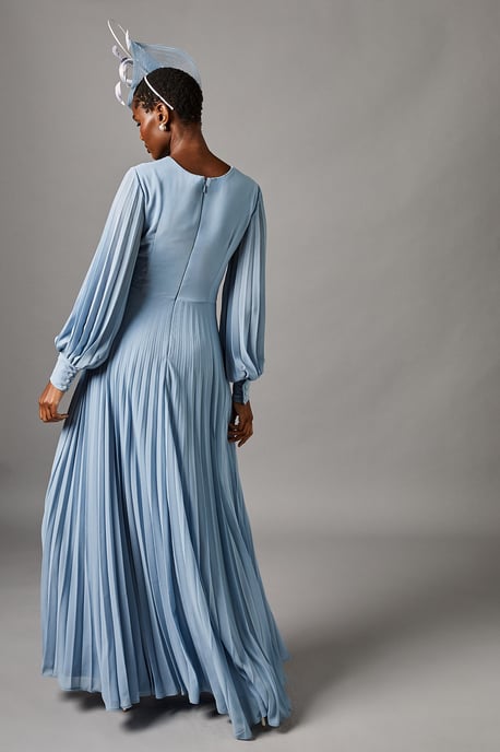 Pleated Chiffon Maxi Dress - Image 3
