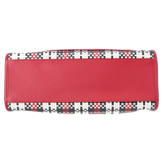 Fendi Runaway Plaid Shopper Tote Bag in Red Canvas - Image 5
